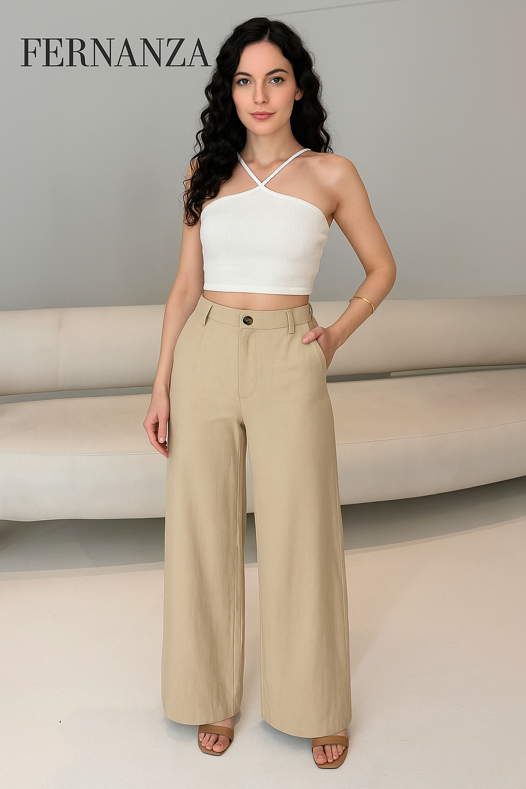 Calça Pantalona Fernanza – Alfaiataria Leve e Sofisticada