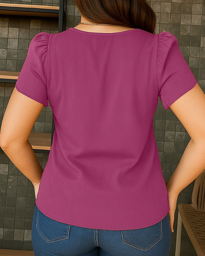 BLUSA FEMININO MODA SOCIAL BLUSAS FEMININA CONFORTÁVEL LUXO BLUSINHA BASICA PREMIUM MODA ESTILOSA LISA BASICA VERÃO