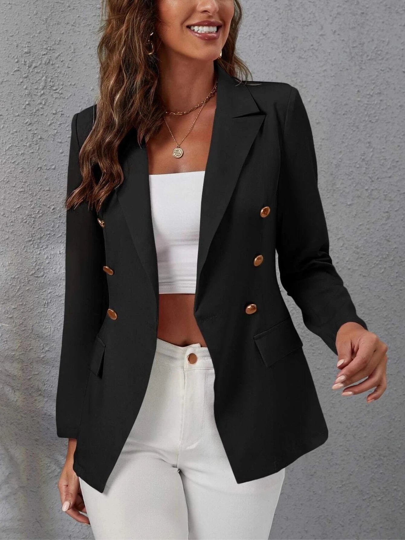 Blazer Casaco Social Com Botão