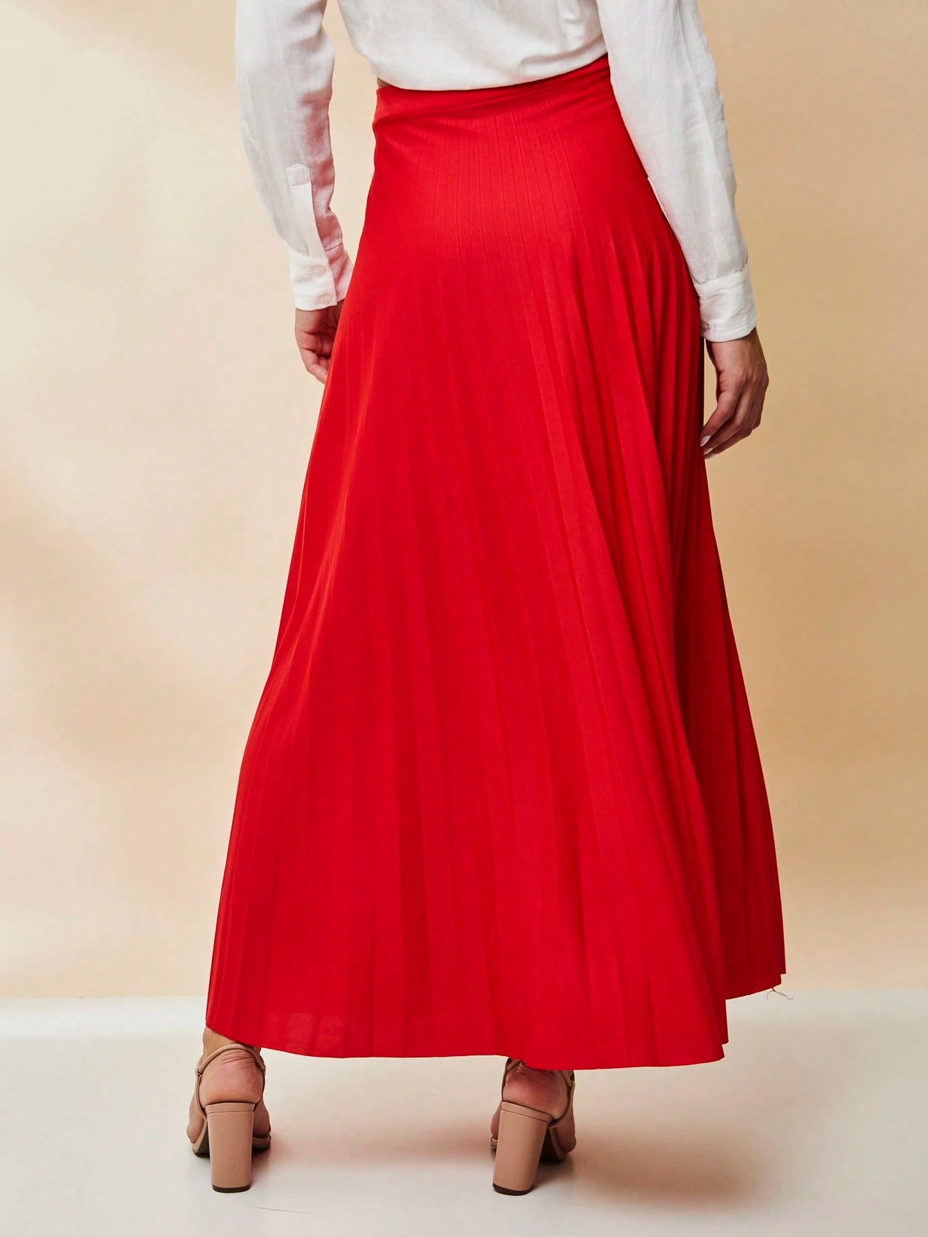  SAIA PLISSADA LONGA FORRADA LISA Evangélica cintura alta