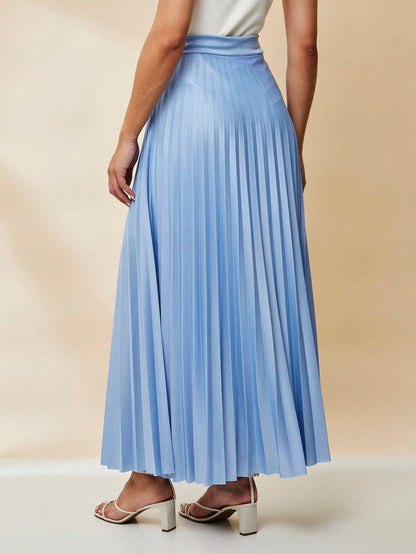  SAIA PLISSADA LONGA FORRADA LISA Evangélica cintura alta