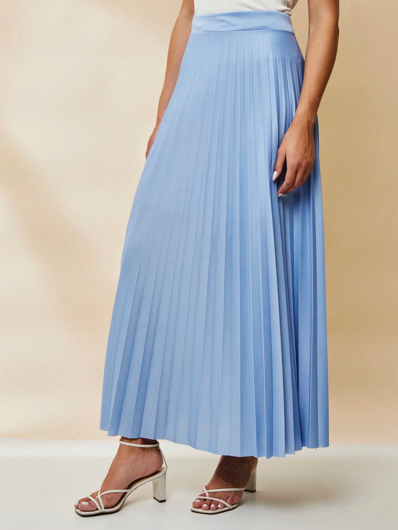  SAIA PLISSADA LONGA FORRADA LISA Evangélica cintura alta