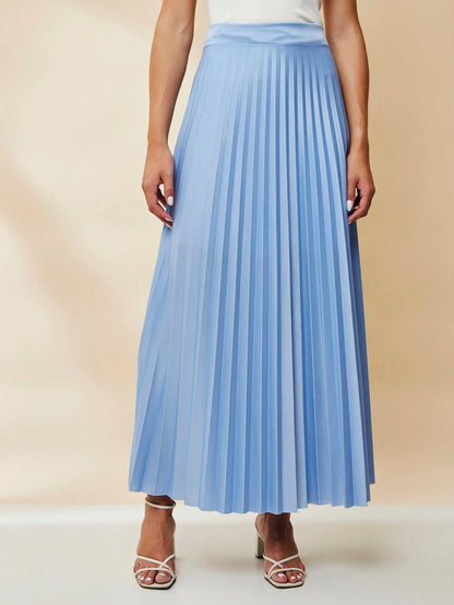  SAIA PLISSADA LONGA FORRADA LISA Evangélica cintura alta