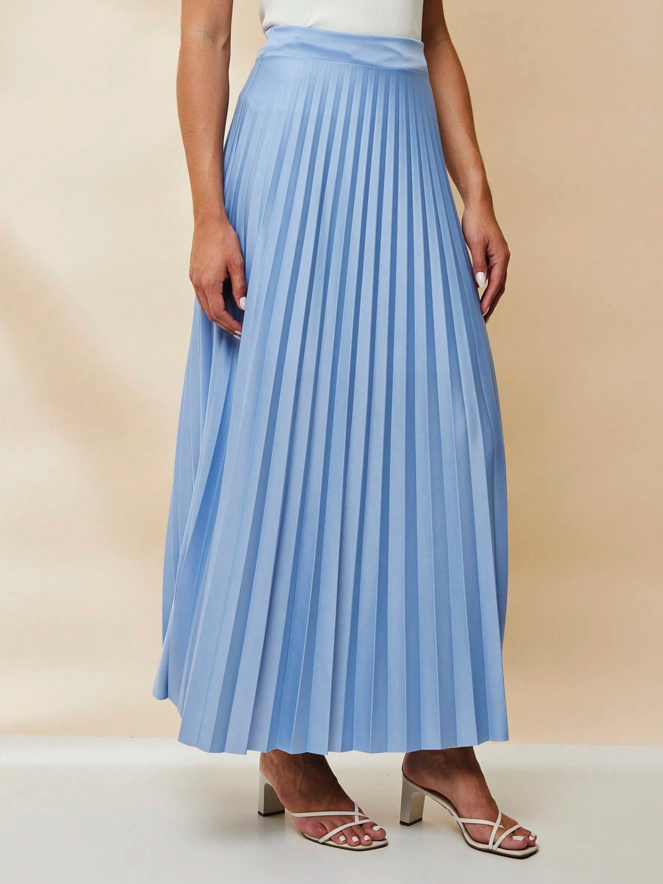  SAIA PLISSADA LONGA FORRADA LISA Evangélica cintura alta