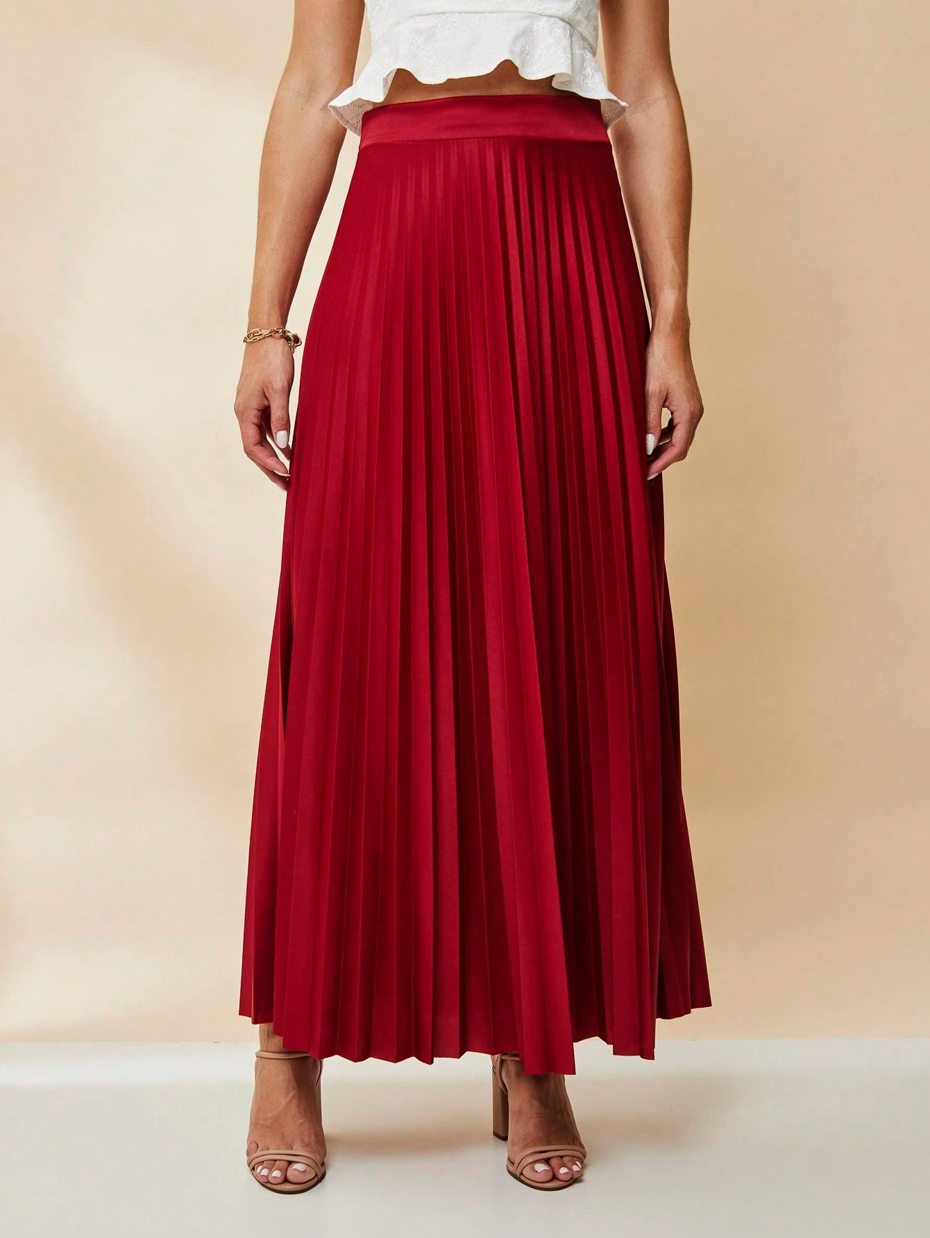  SAIA PLISSADA LONGA FORRADA LISA Evangélica cintura alta