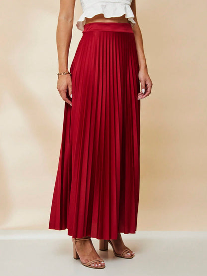  SAIA PLISSADA LONGA FORRADA LISA Evangélica cintura alta