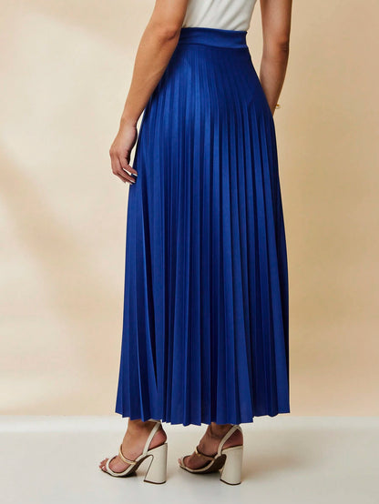  SAIA PLISSADA LONGA FORRADA LISA Evangélica cintura alta