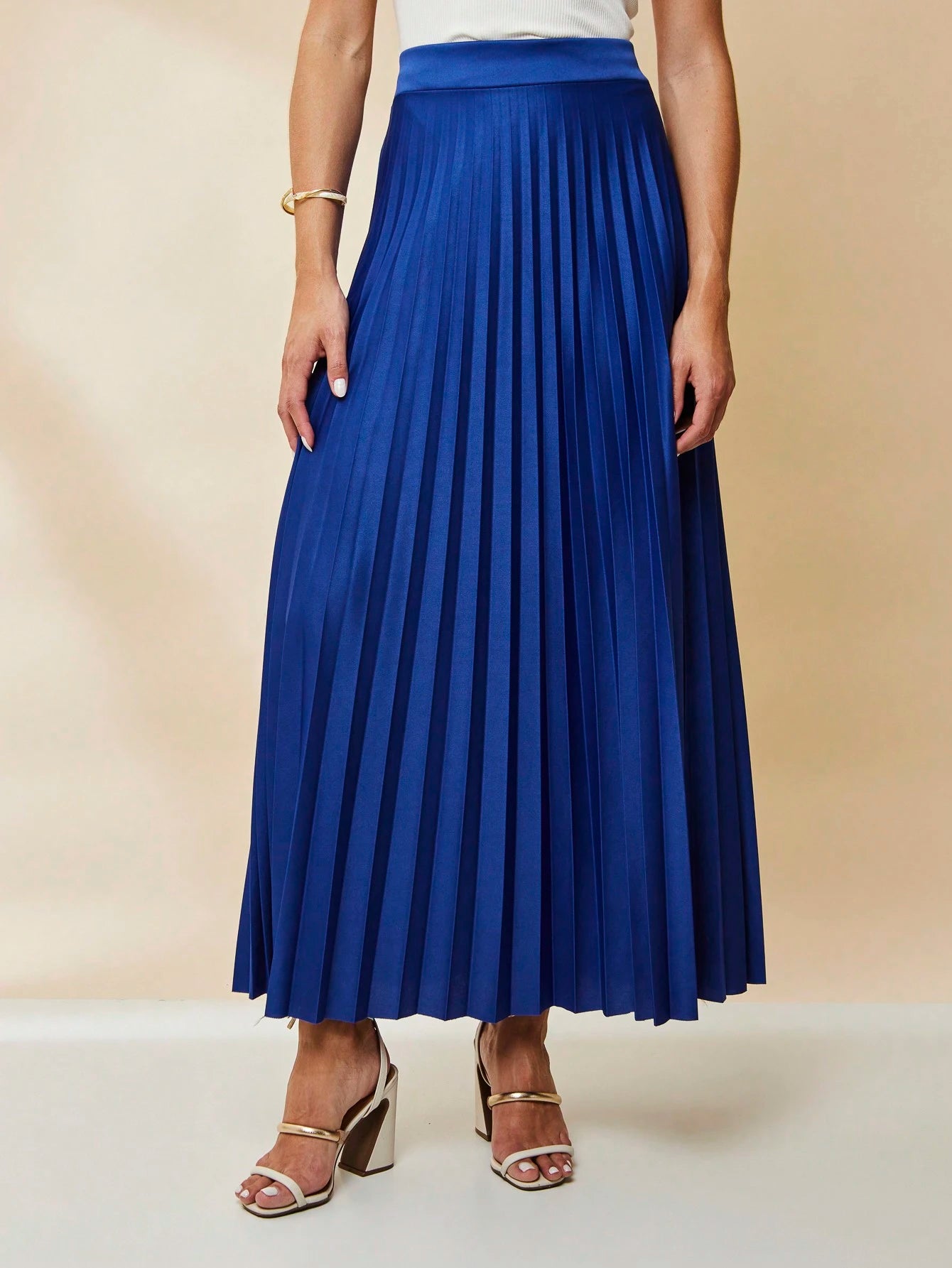  SAIA PLISSADA LONGA FORRADA LISA Evangélica cintura alta