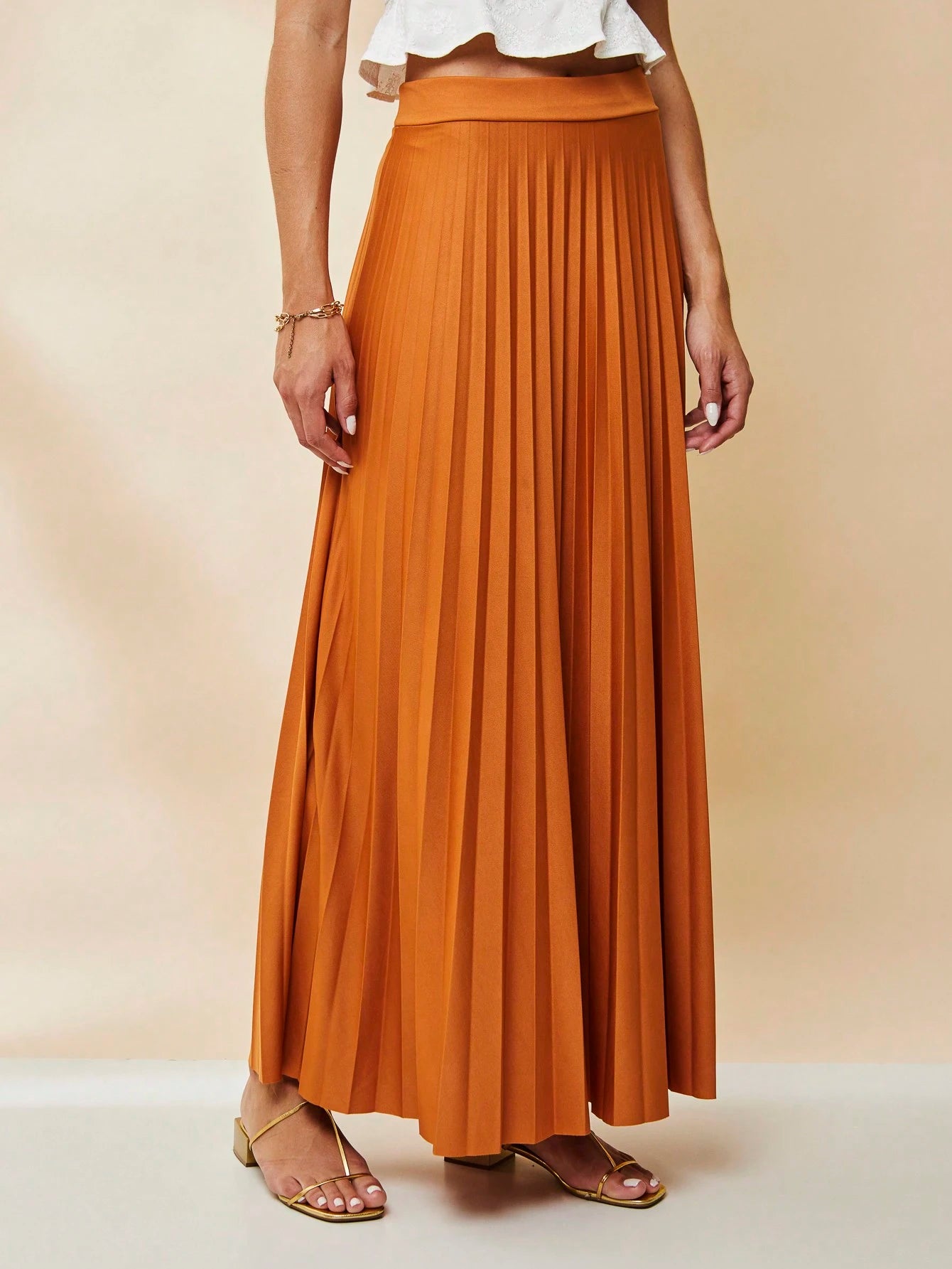  SAIA PLISSADA LONGA FORRADA LISA Evangélica cintura alta