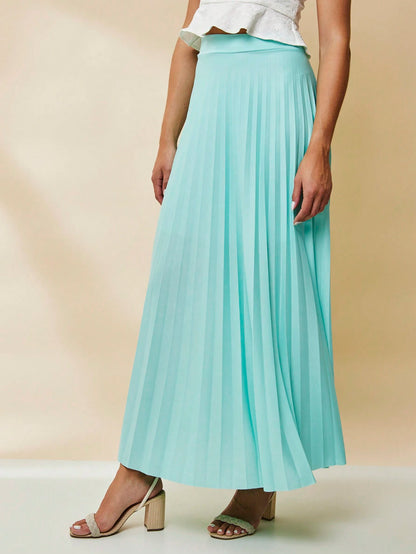  SAIA PLISSADA LONGA FORRADA LISA Evangélica cintura alta