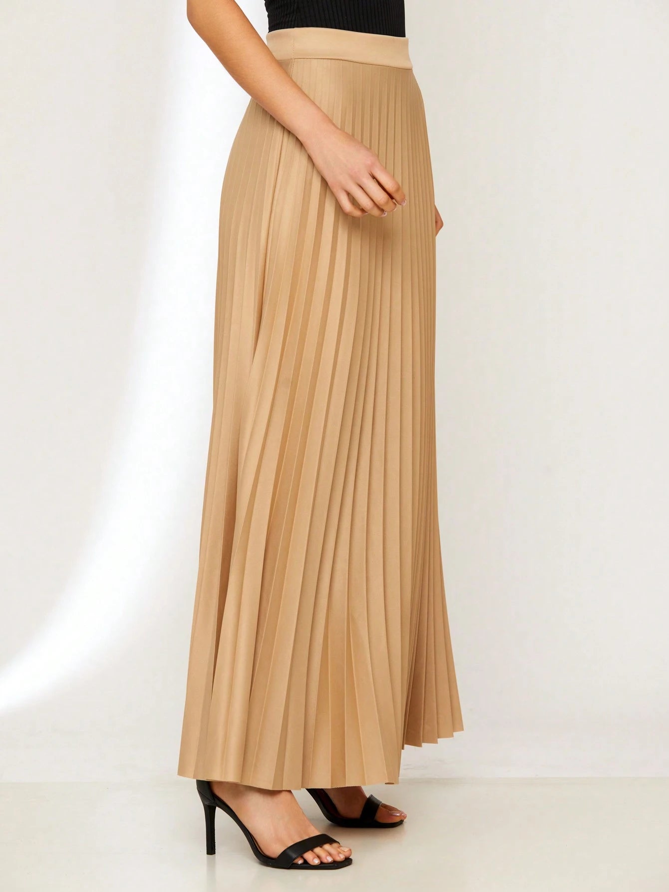  SAIA PLISSADA LONGA FORRADA LISA Evangélica cintura alta