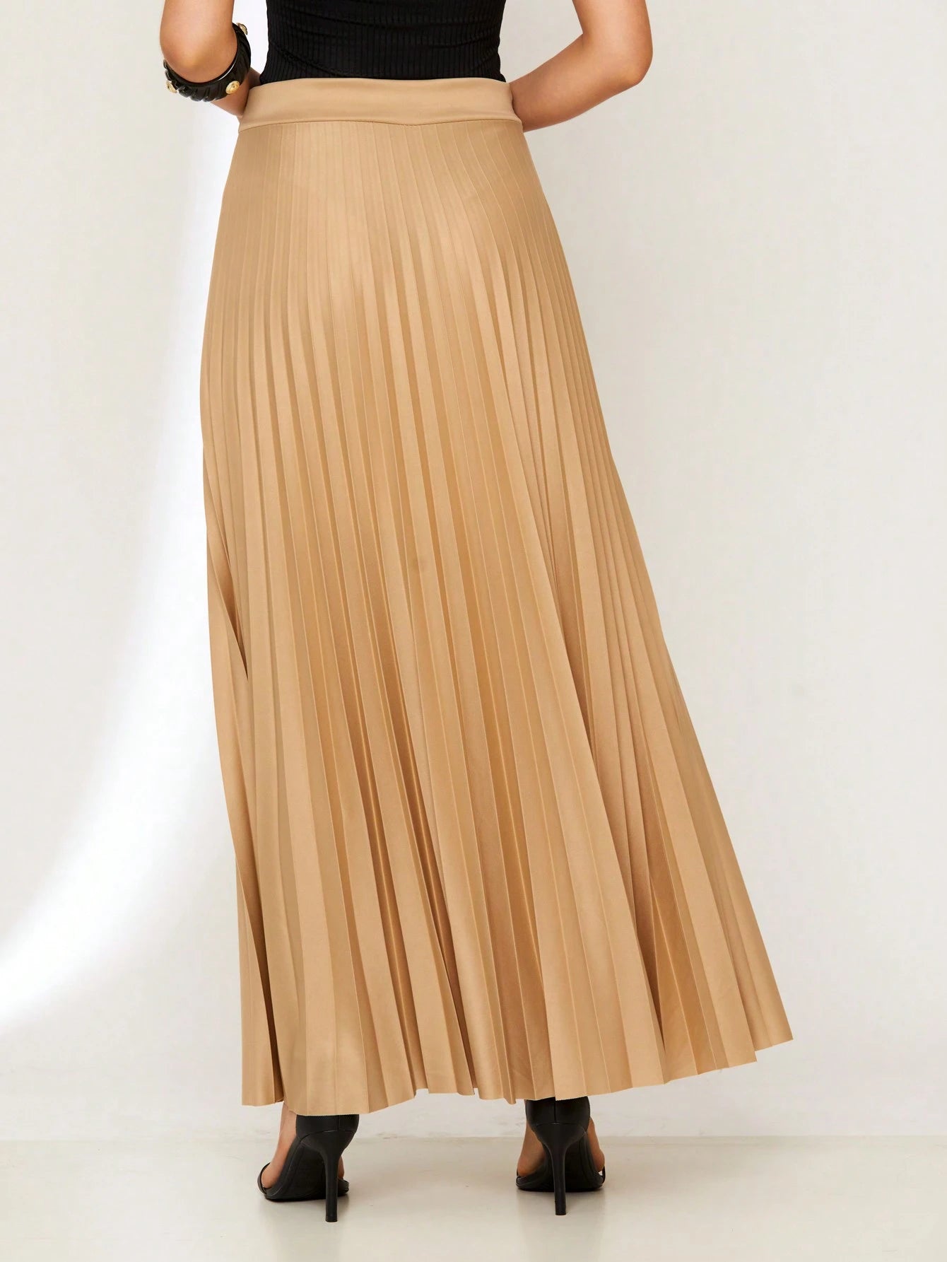  SAIA PLISSADA LONGA FORRADA LISA Evangélica cintura alta