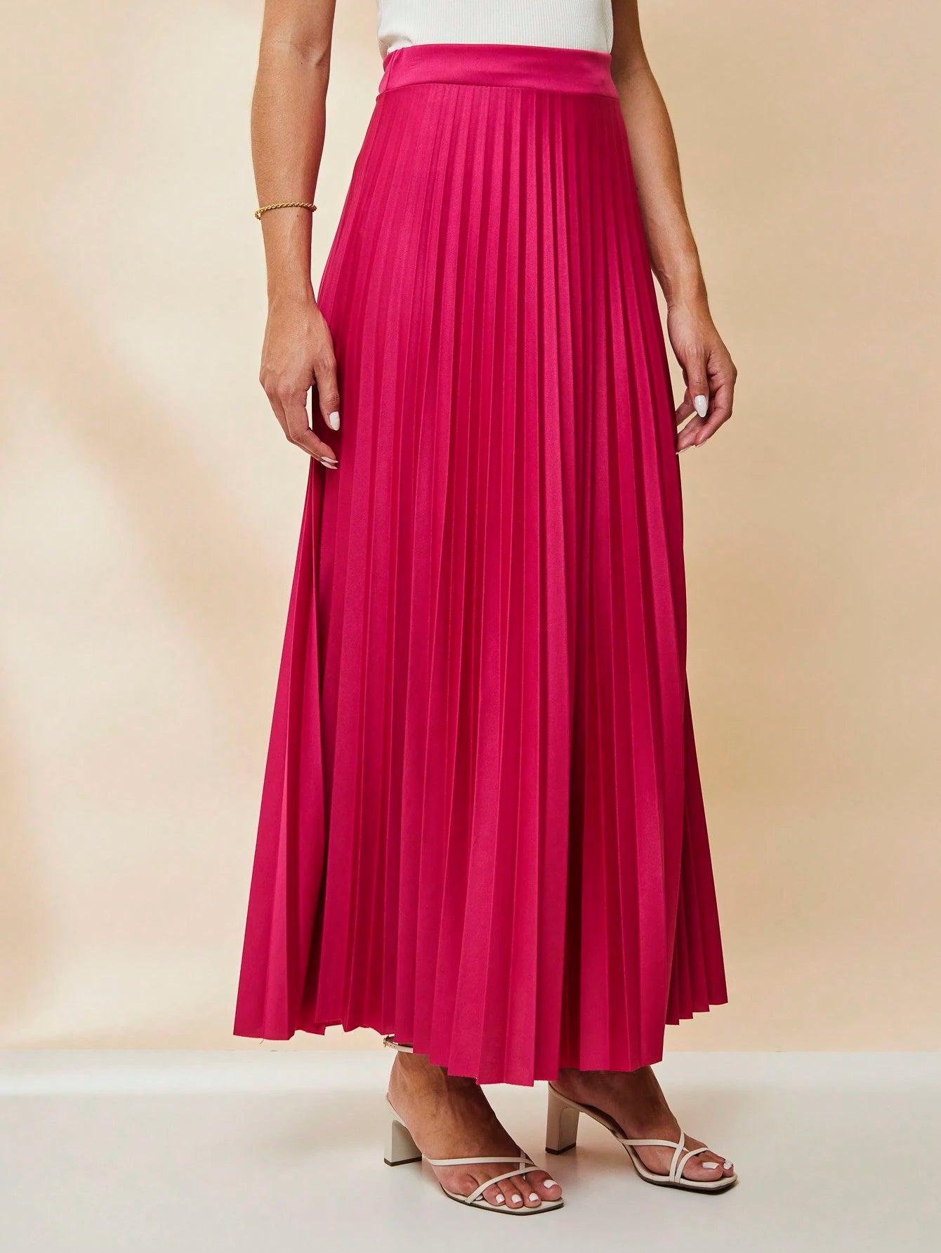  SAIA PLISSADA LONGA FORRADA LISA Evangélica cintura alta