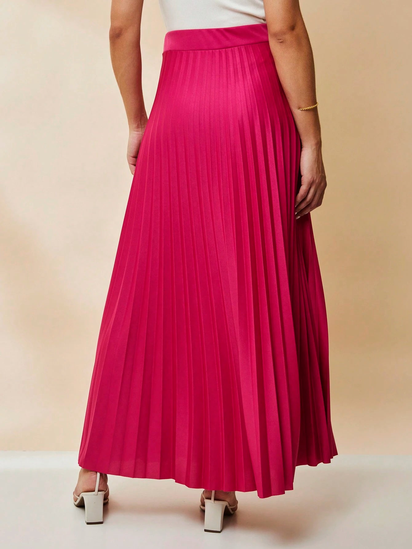  SAIA PLISSADA LONGA FORRADA LISA Evangélica cintura alta