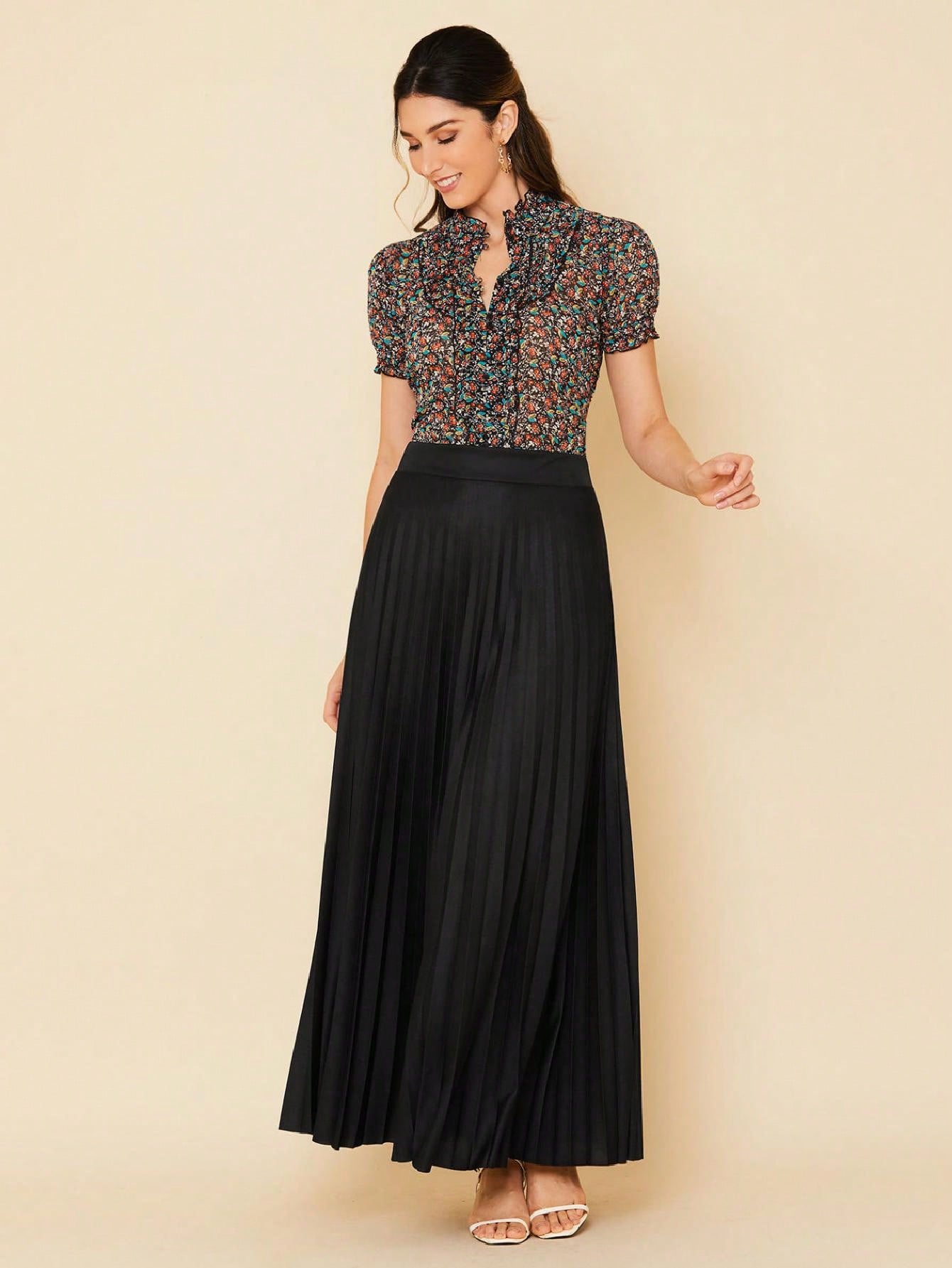 Saia Longa Plissada Elegance