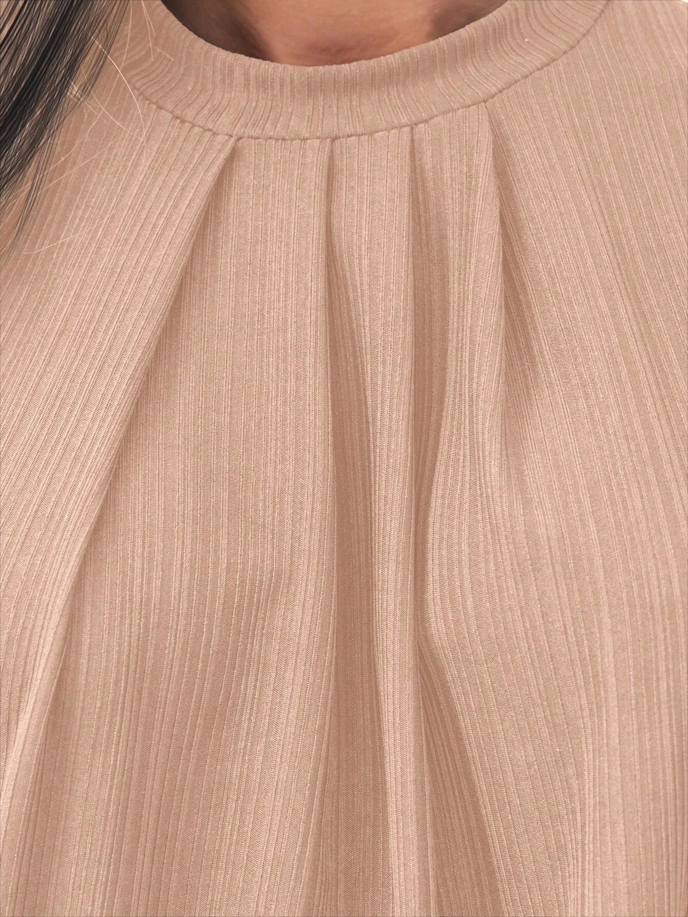 Blusa Gola Plissada Manga Curta Social Elegante Tecido Texturizado