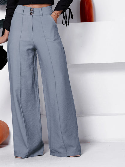 Calça pantalona com bolso