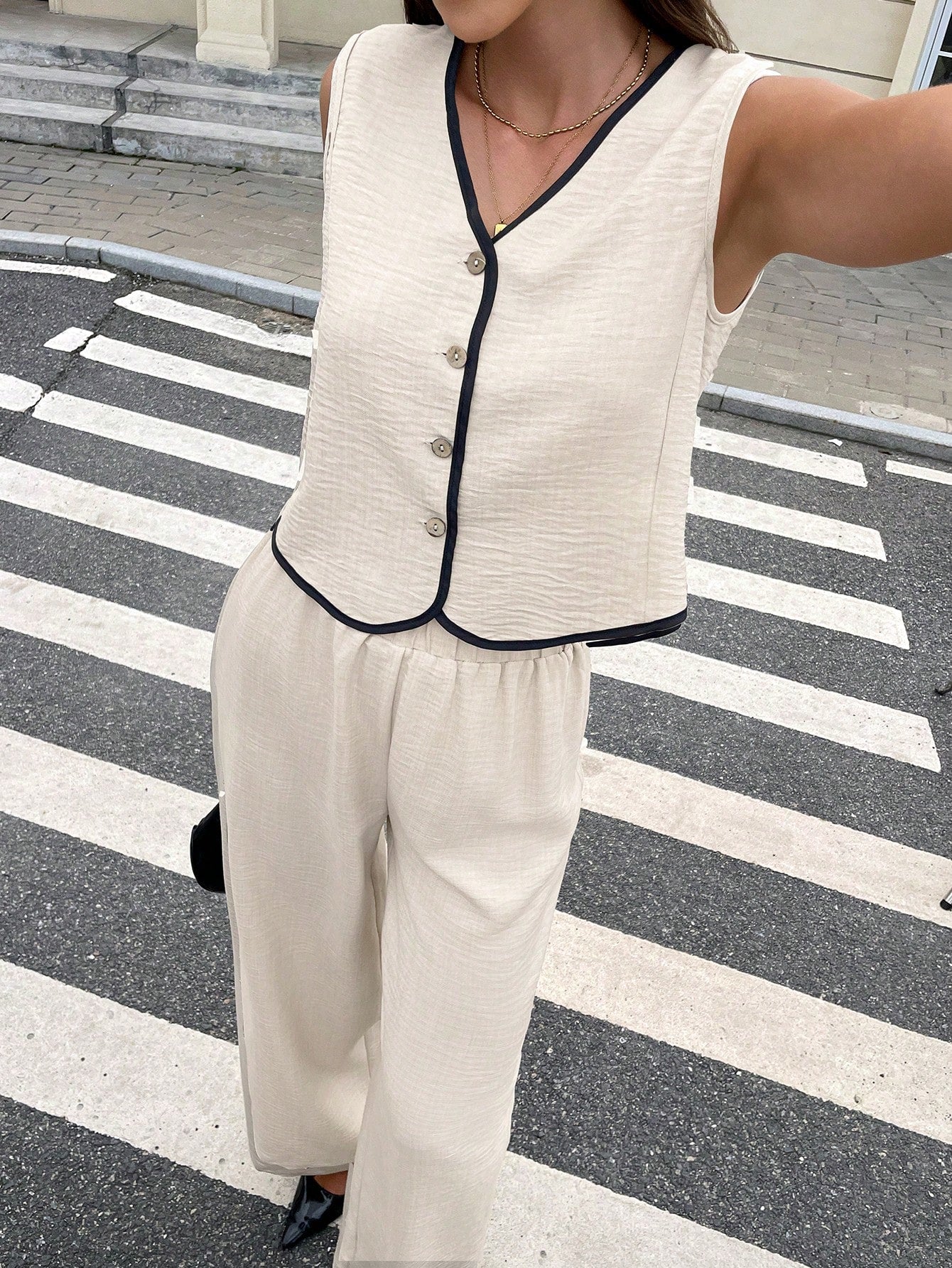 Serisse Conjuntos de Duas Peças Femininos para Uso Diário