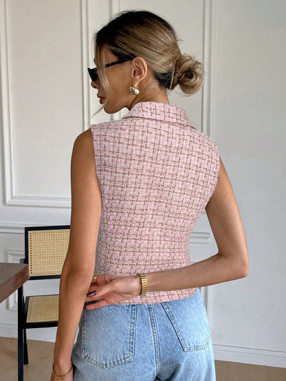 Colete Alfaiataria Feminino Sem Mangas