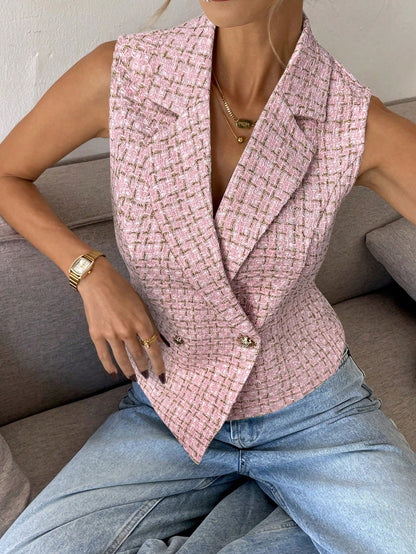  Colete Alfaiataria Feminino Sem Mangas