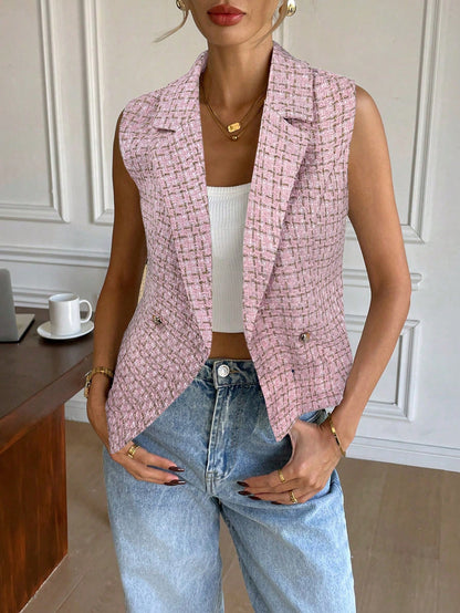 Colete Alfaiataria Feminino Sem Mangas