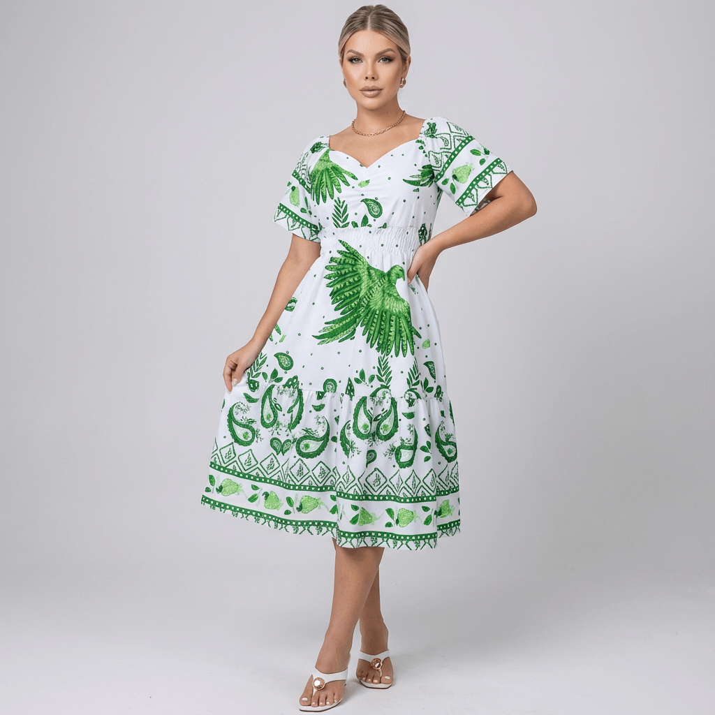 Vestido Curto Ombro a Ombro com Lastex na Cintura – Feminino, Leve e Confortável para o Dia a Dia | Fernanza