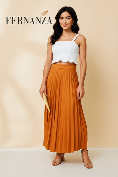 Saia Longa Plissada Elegance