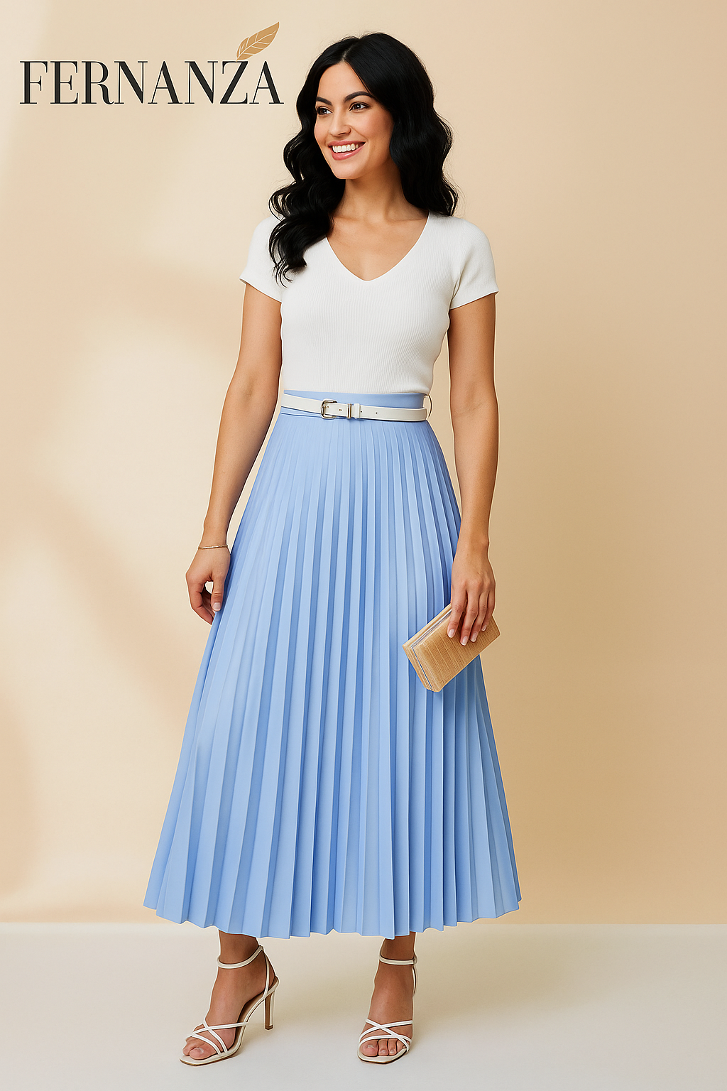 Saia Longa Plissada Elegance