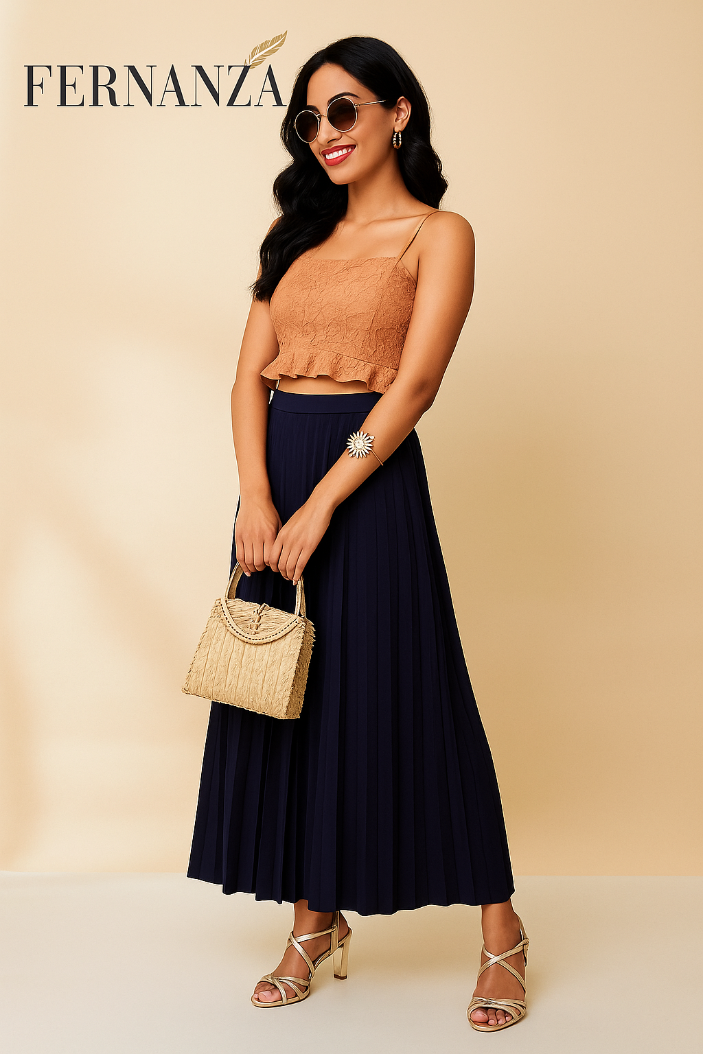 Saia Longa Plissada Elegance