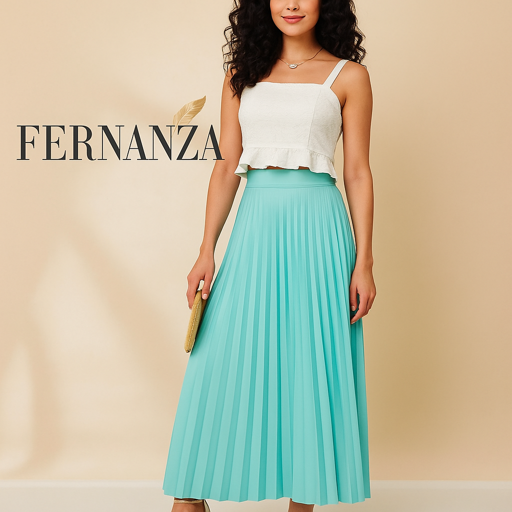 Saia Longa Plissada Elegance