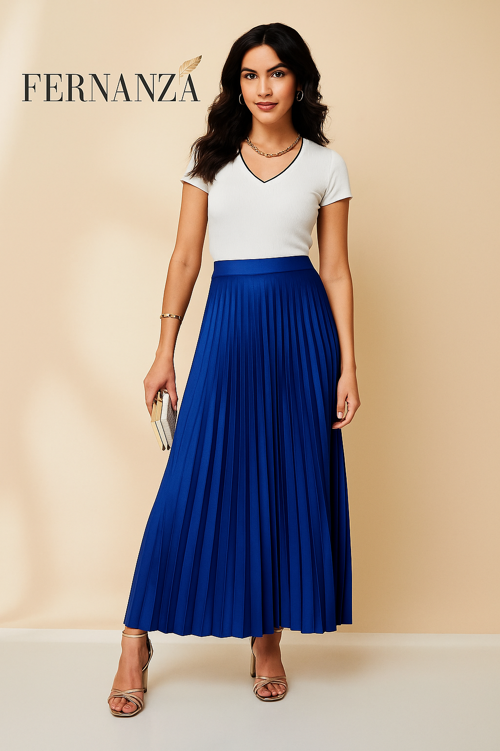 Saia Longa Plissada Elegance