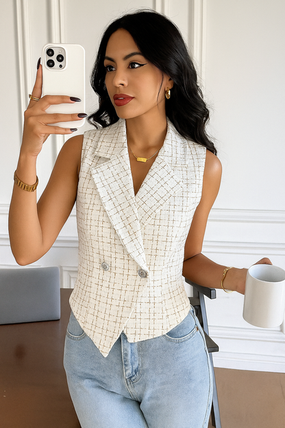 Colete Alfaiataria Feminino Sem Mangas