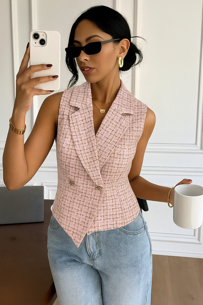 Colete Alfaiataria Feminino Sem Mangas