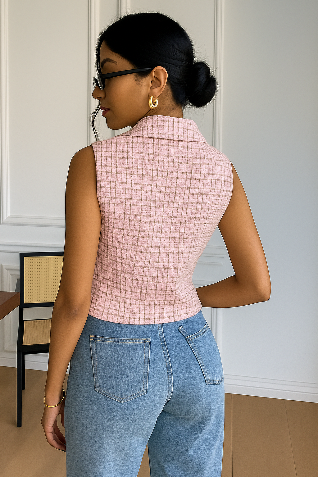 Colete Alfaiataria Feminino Sem Mangas