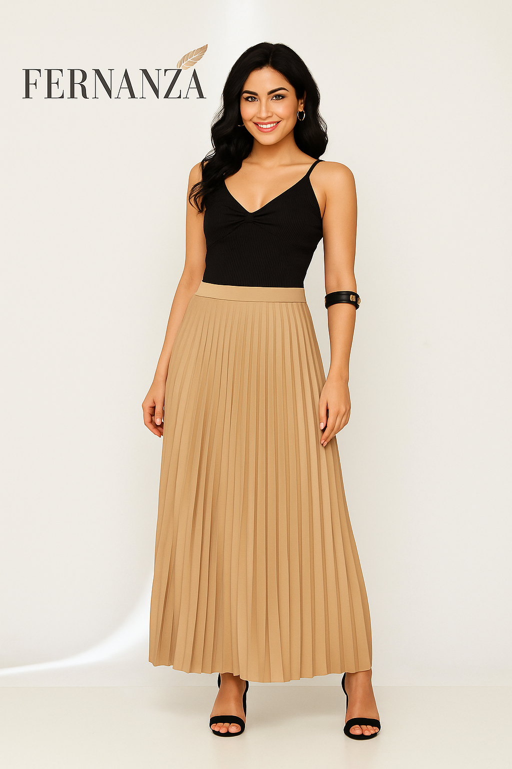 Saia Longa Plissada Elegance