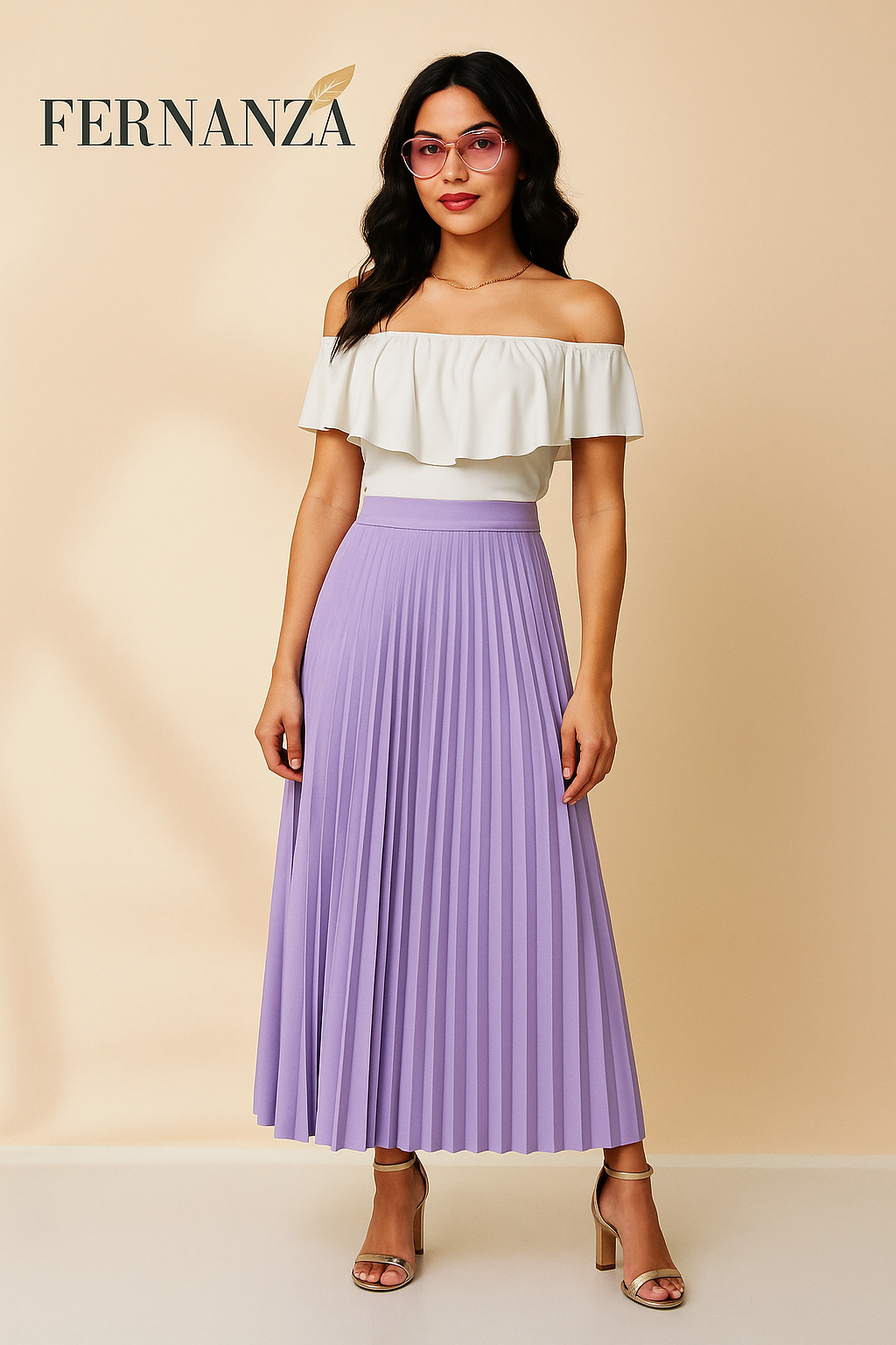 Saia Longa Plissada Elegance