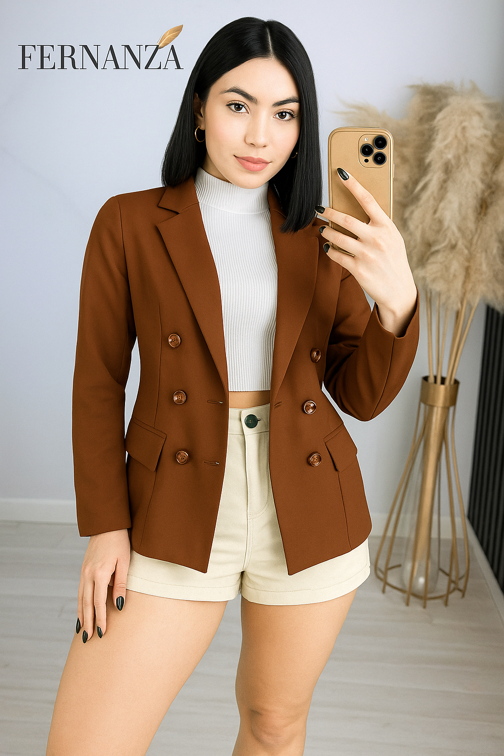 Blazer Casaco Social Com Botão