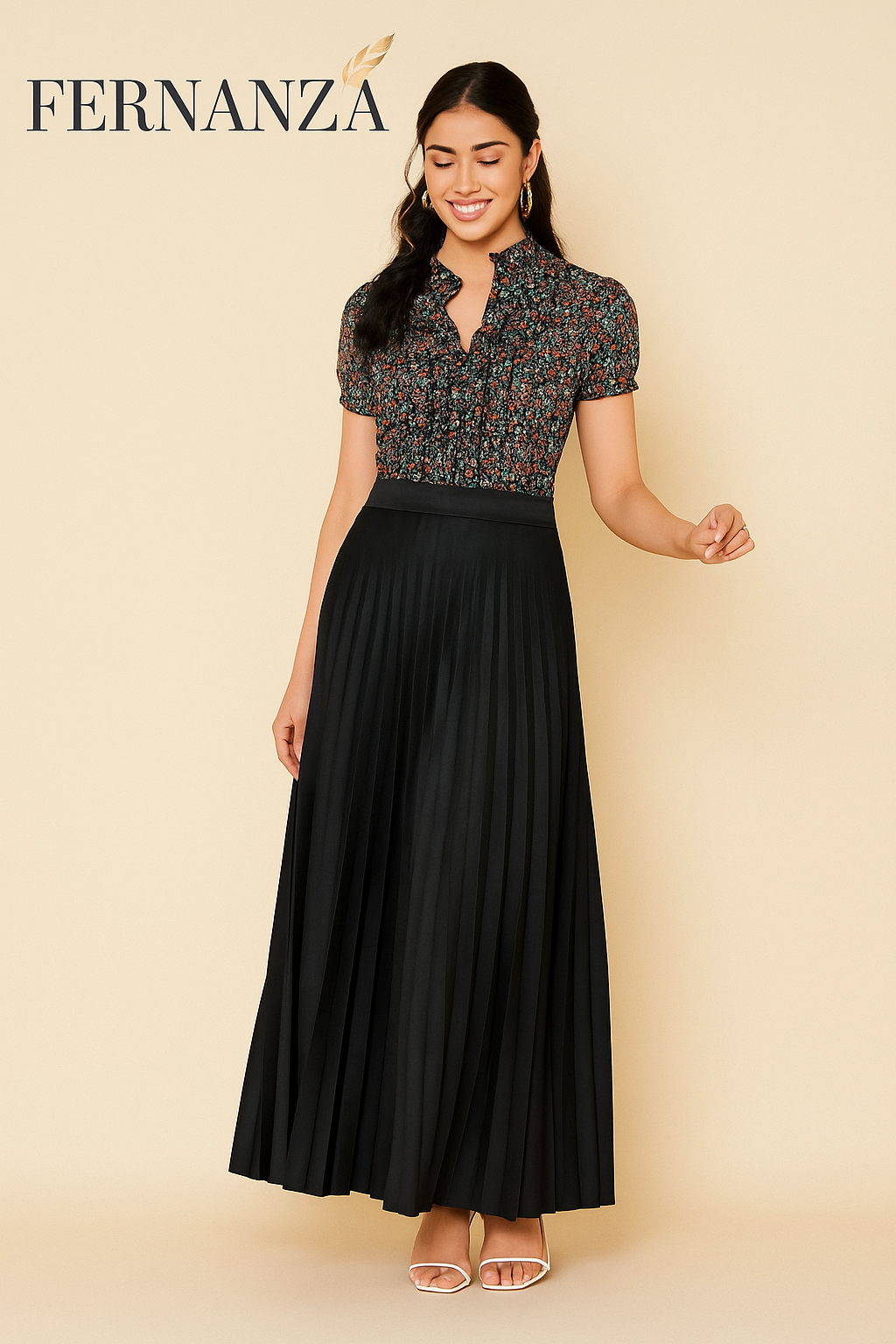 Saia Longa Plissada Elegance