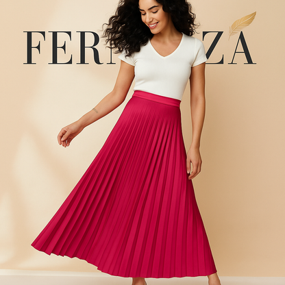 Saia Longa Plissada Elegance