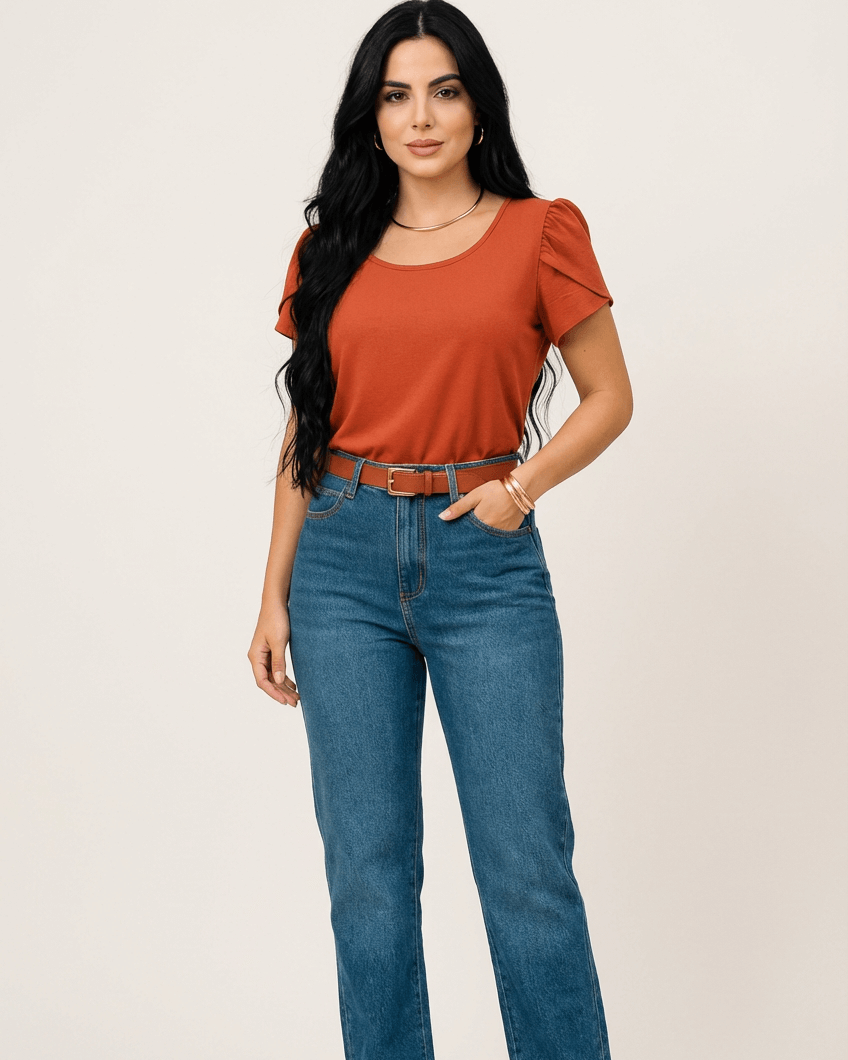 BLUSA FEMININO MODA SOCIAL BLUSAS FEMININA CONFORTÁVEL LUXO BLUSINHA BASICA PREMIUM MODA ESTILOSA LISA BASICA VERÃO