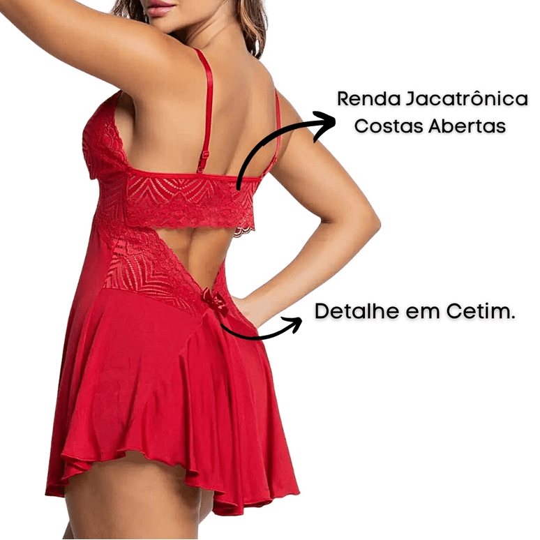 Camisola Sexy em Renda com Calcinha – Conforto, Sensualidade e Ajuste Perfeito – Fernanza