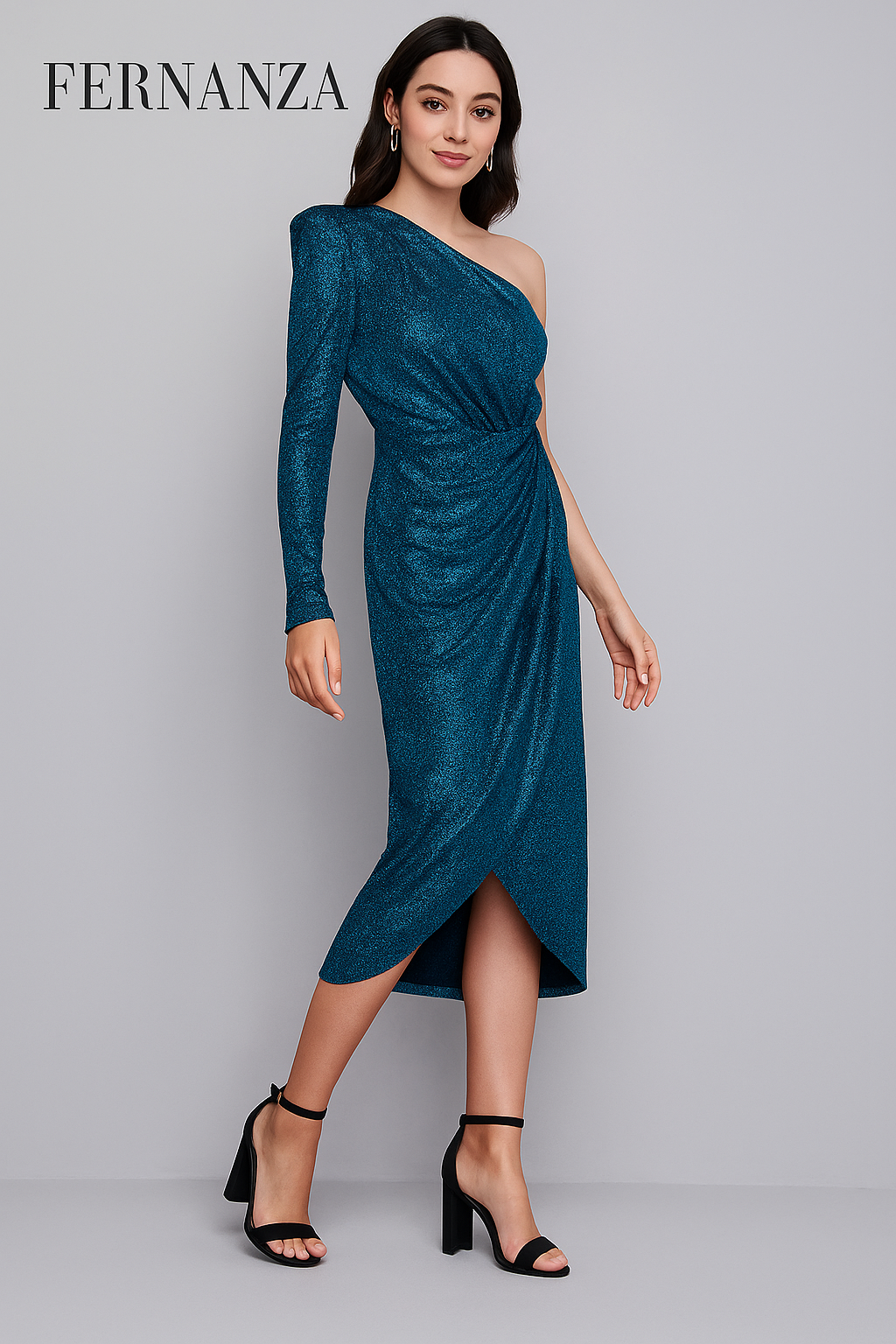 Vestido Tubo Glamour Um Ombro