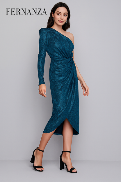 Vestido Tubo Glamour Um Ombro