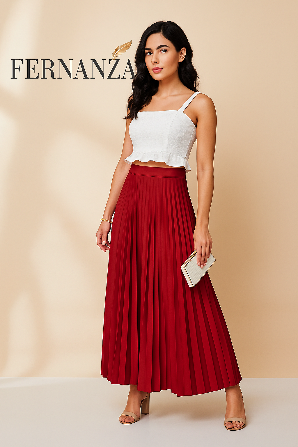 Saia Longa Plissada Elegance