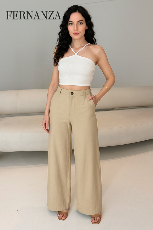 Calça Pantalona Fernanza – Alfaiataria Leve e Sofisticada