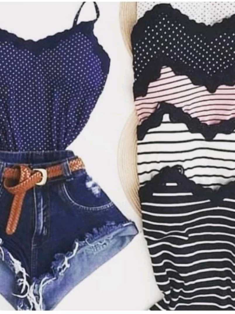 Blusa blusinha Feminina de Alcinha de Renda com Bojo Primavera verão