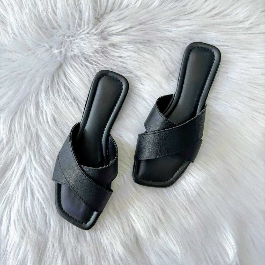 Sandália Rasteirinha Feminina com tiras cruzadas/ chinelo casual WA