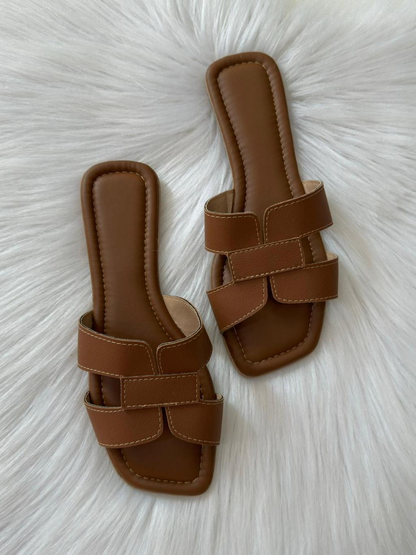 Sandálias rasteirinha H feminina confortável /moda casual WA