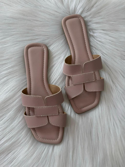 Sandálias rasteirinha H feminina confortável /moda casual WA