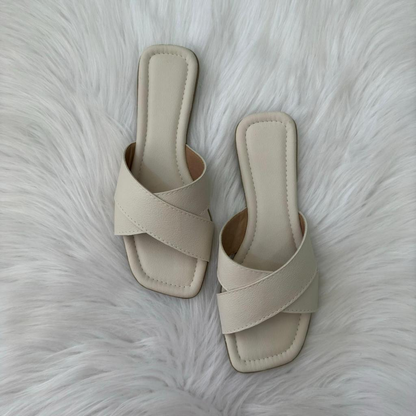 Sandália Rasteirinha Feminina com tiras cruzadas/ chinelo casual WA